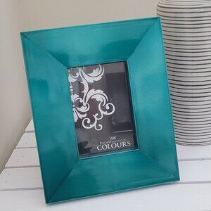 NEW  lacquered wood frame in TURQUOISE color